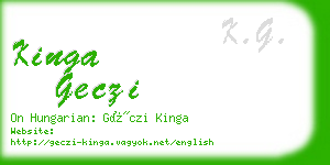 kinga geczi business card